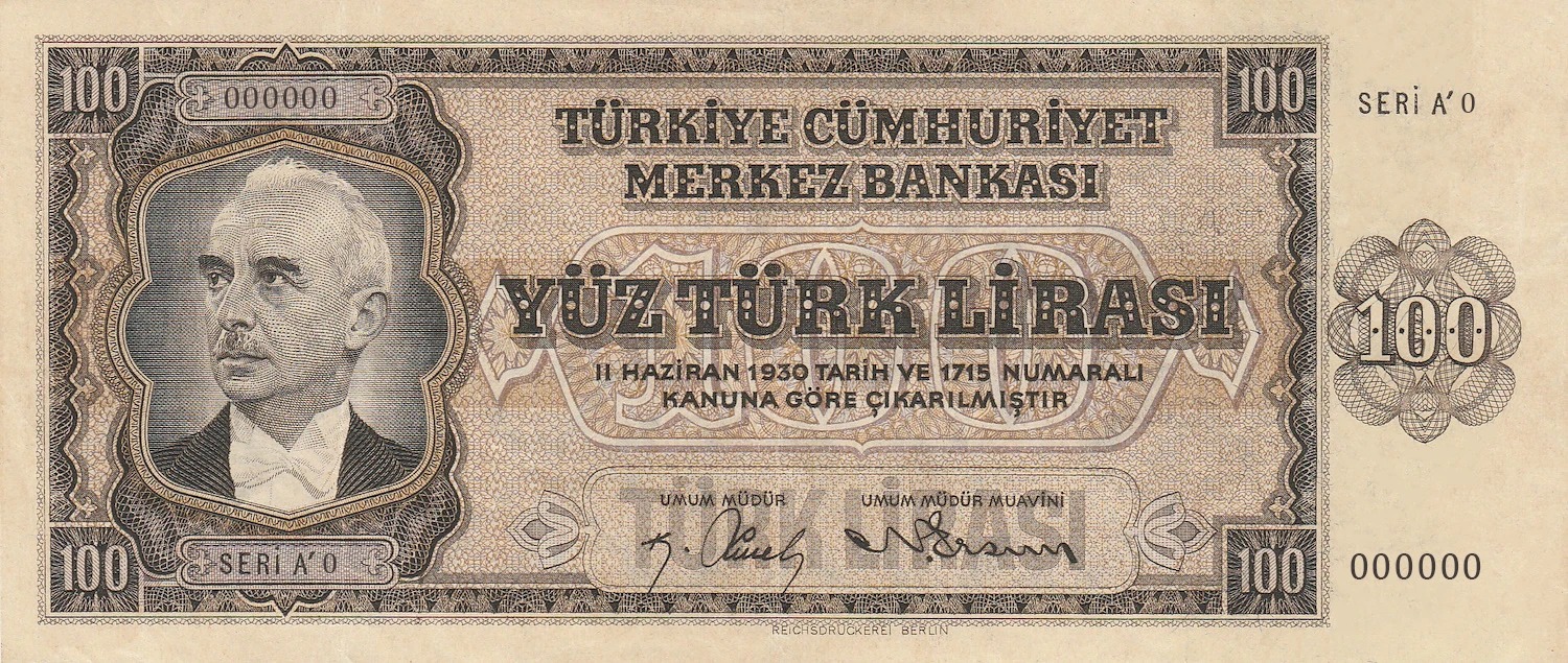 100 Türk Lirası
